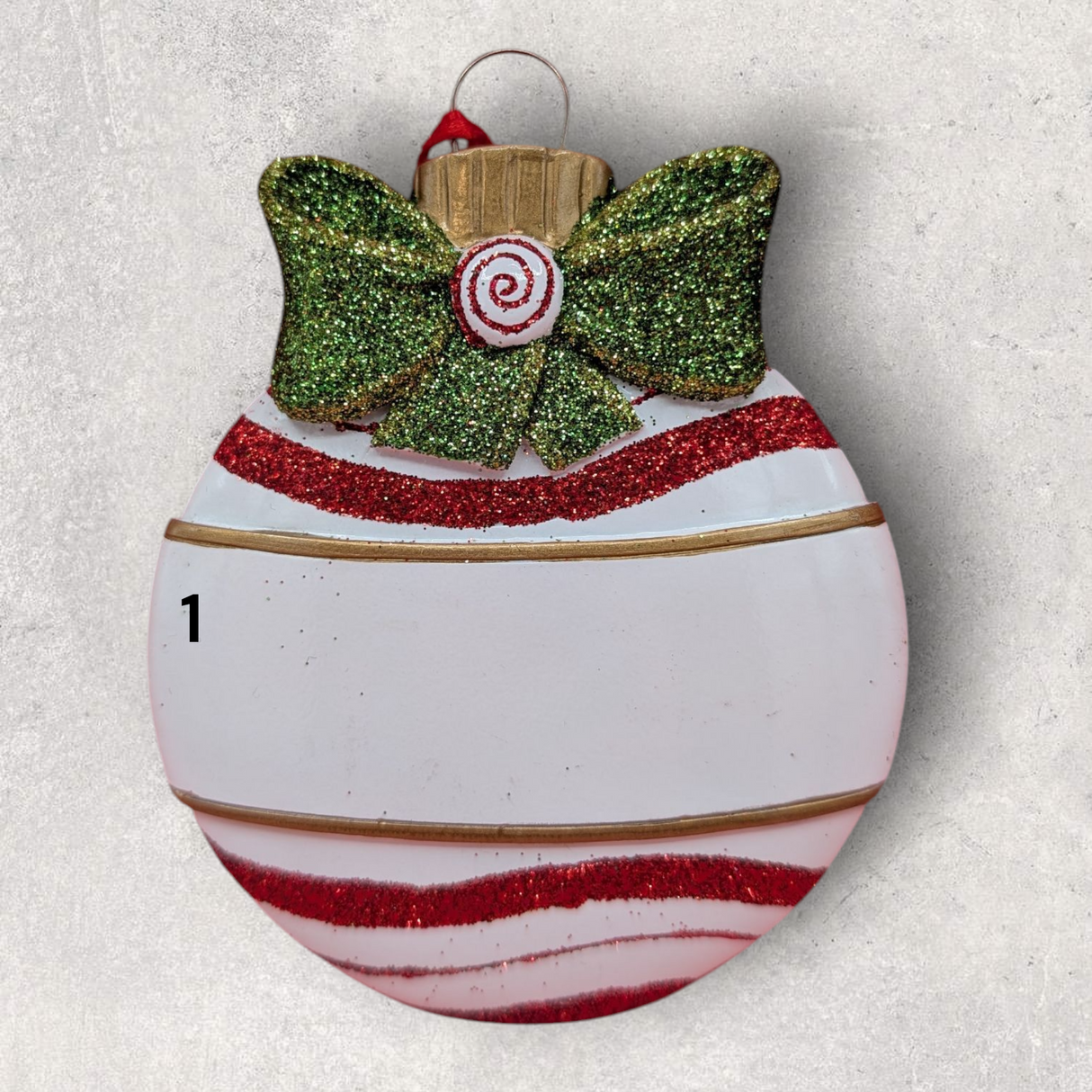 CHRISTMAS BALL Ornament - WIDE STRIPE