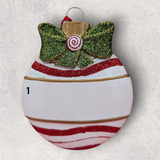 CHRISTMAS BALL Ornament - WIDE STRIPE