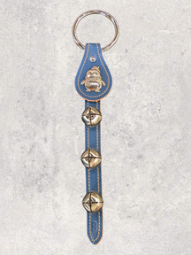 PENGUIN CHARM DOORBELL - Chubby Penguin above 3 Bells on Leather Strap