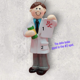 PHARMACIST Ornament - MALE - HOLDING CHART