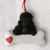 DOGS - POODLE (BLACK) -Bone