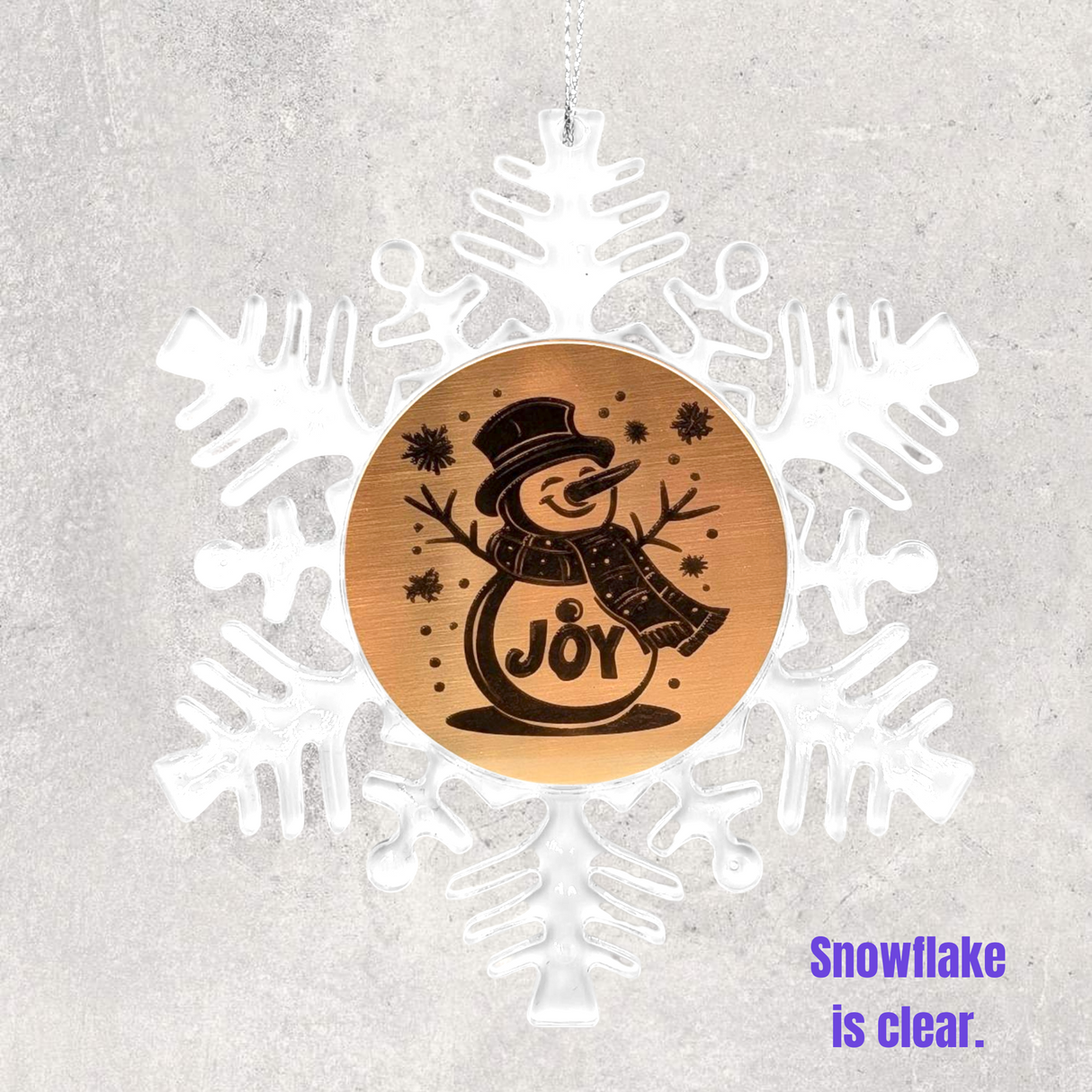 2-Sided Engraved CHRISTMAS 2025 Snowflake Ornament - 1st in a Yearly Series