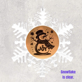 2-Sided Engraved CHRISTMAS 2025 Snowflake Ornament - 1st in a Yearly Series