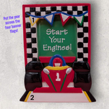 RACE CAR PHOTO FRAME Ornament