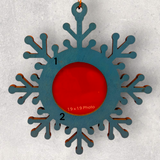 SNOWFLAKE WOODEN PHOTO FRAME Ornament