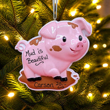 PIG in the MUD Ornament