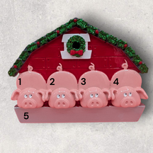 Pigs in Barn Ornament (4 Names)