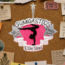 GYMNASTICS Ornament - PINK GLITTER