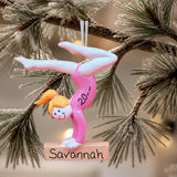 GYMNAST Ornament - BLONDE in PINK