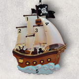 PIRATE SHIP on WATER Ornament