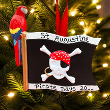 Pirate's Jolly Roger w/Parrot Ornament