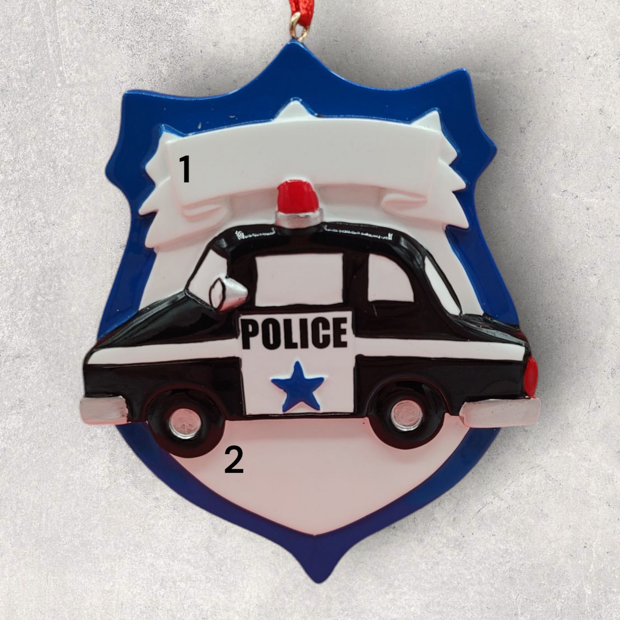 POLICE Ornament - CAR & BADGE