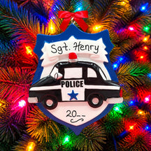POLICE Ornament - CAR & BADGE