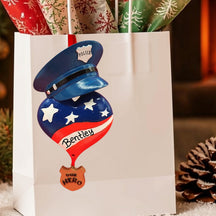 POLICE Ornament - HAT over USA HEART