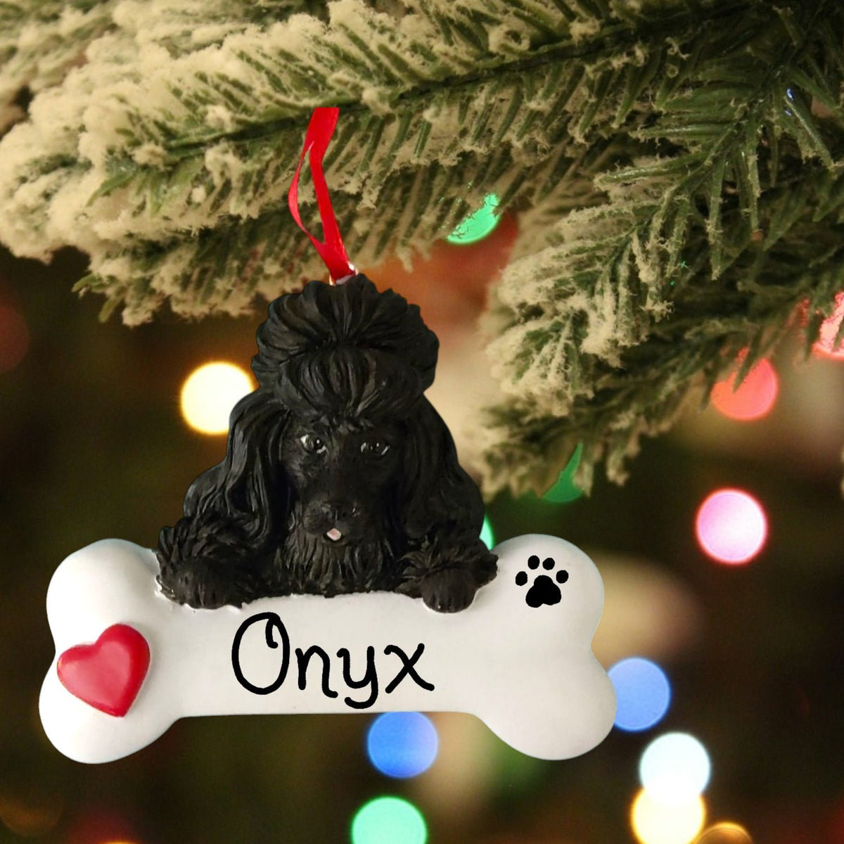 DOGS - POODLE (BLACK) -Bone