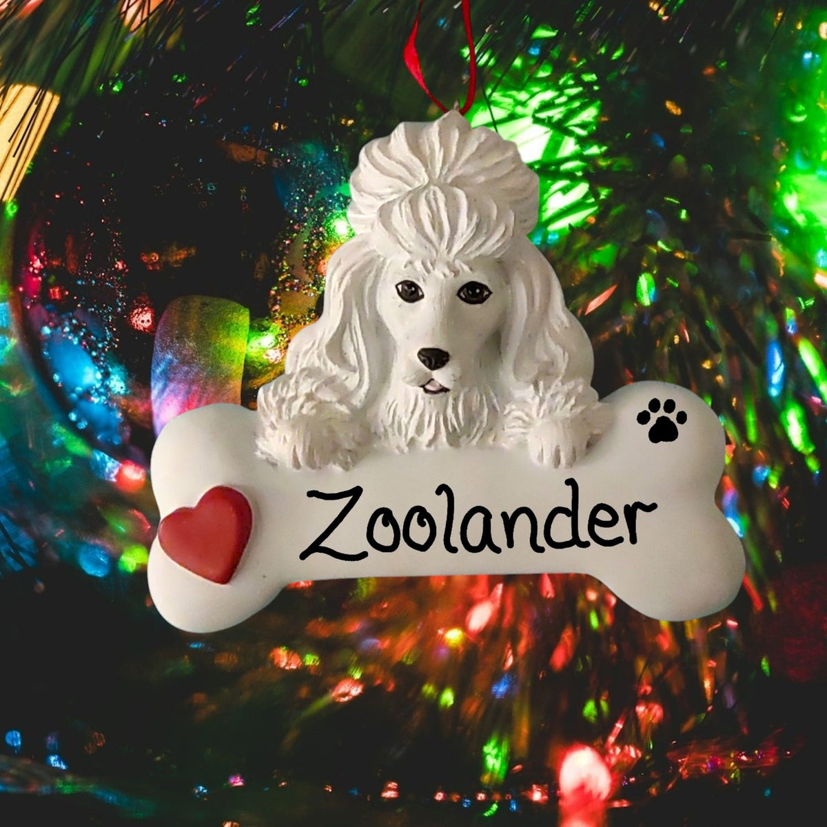 DOGS - POODLE (WHITE) - Bone