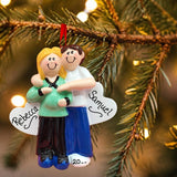 Expecting Couple Ornament - Blonde & Brunette