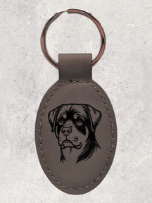 KEYCHAIN - ROTTWEILER - Leatherette - Personalizable