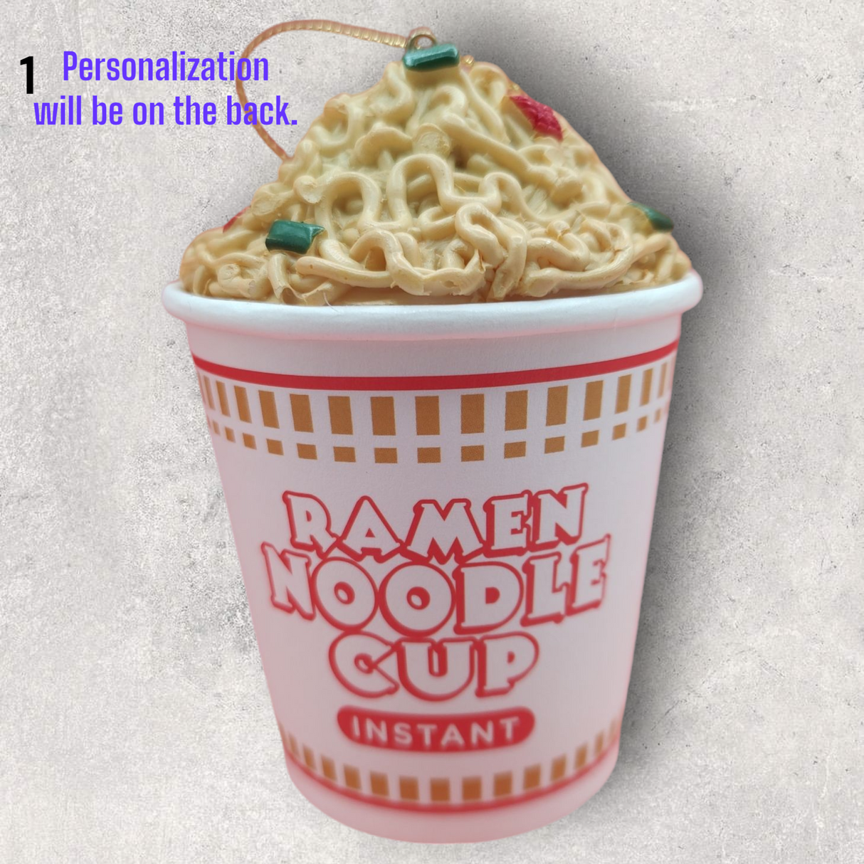 RAMEN NOODLE  CUP 3-D Ornament