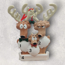 Reindeer Ornament (3 Names)
