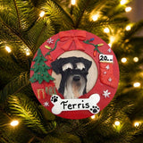 DOGS - SCHNAUZER - UNCROPPED - Red Wreath