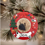 DOGS - SHAR PEI - Red Wreath