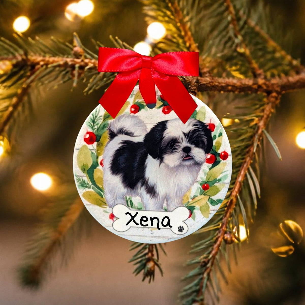 DOGS - SHIH TZU - BLACK & WHITE - FULL BODY - Disc
