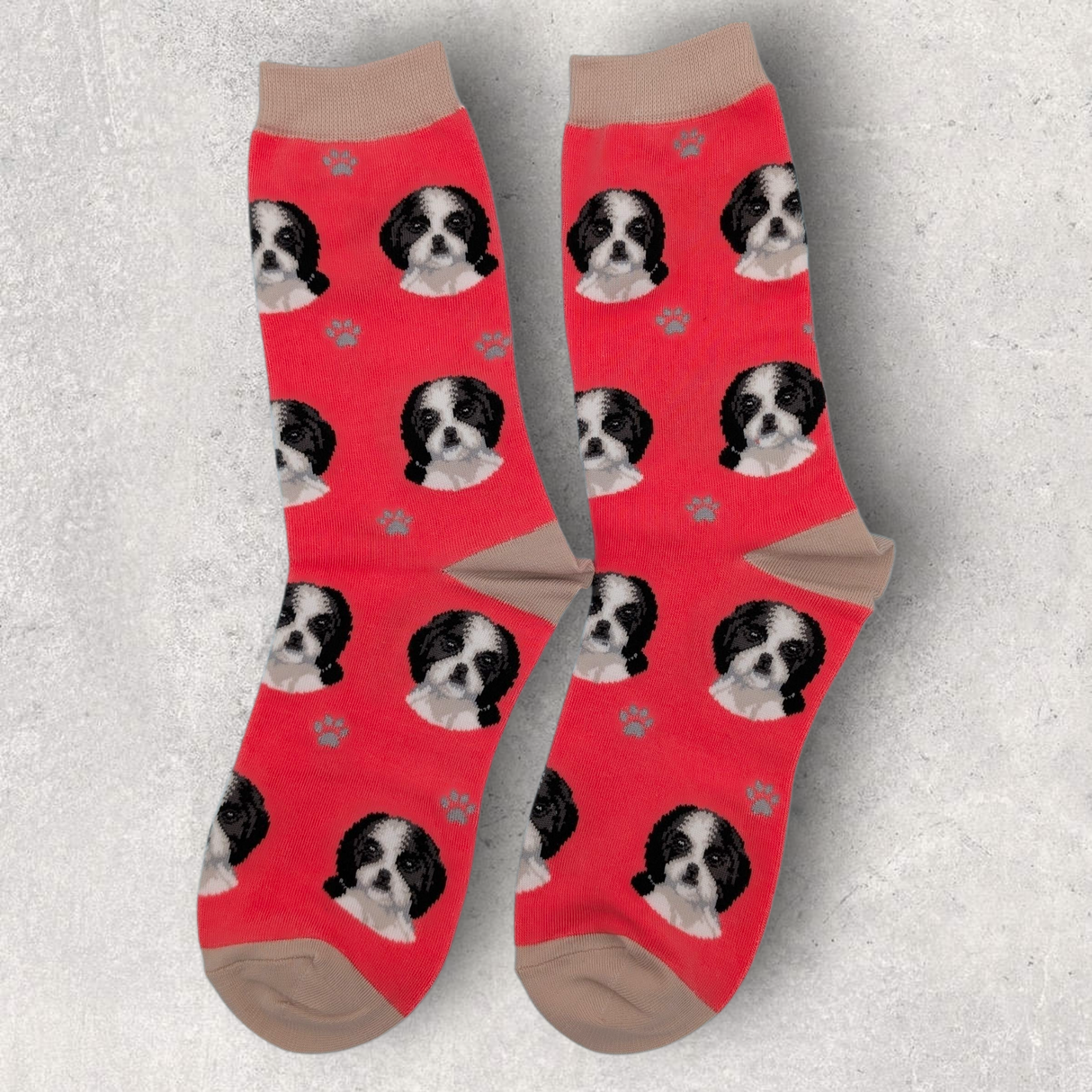 SHIH TZU - (BLACK & WHITE) SOCKS