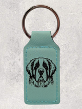 KEYCHAIN - SAINT BERNARD  - Leatherette - Personalizable