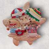 2 SNOWPEOPLE at the BEACH Ornament