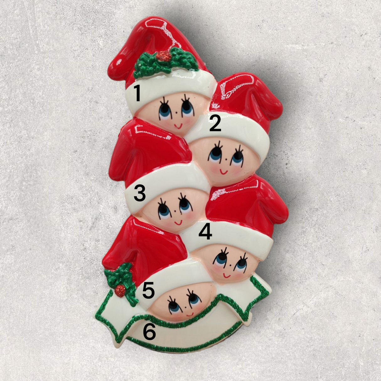 5 in SANTA CAPS Ornament