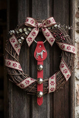 SCHNAUZER CHARM above 3 Bells on Leather Strap