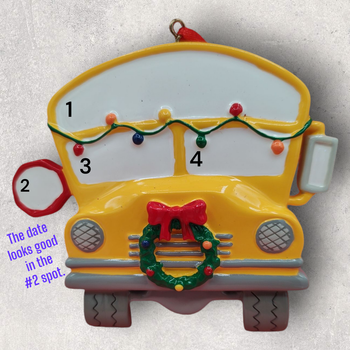SCHOOL BUS Ornament - CHRISTMAS