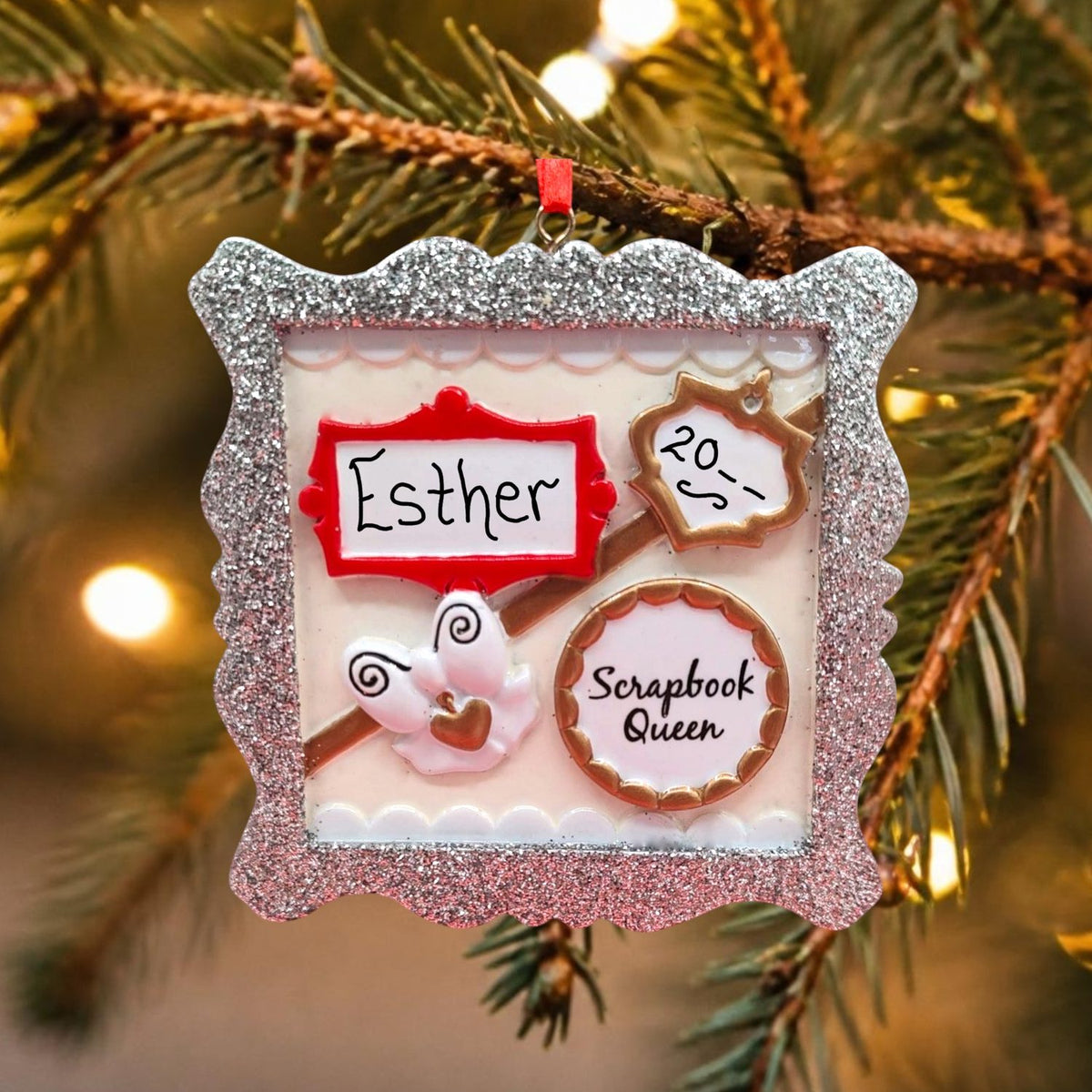 SCRAPBOOK QUEEN Ornament - (SPARKLE FRAME)