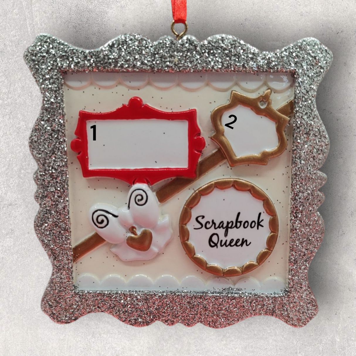 SCRAPBOOK QUEEN Ornament - (SPARKLE FRAME)