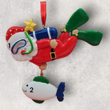SANTA SCUBA DIVER Ornament
