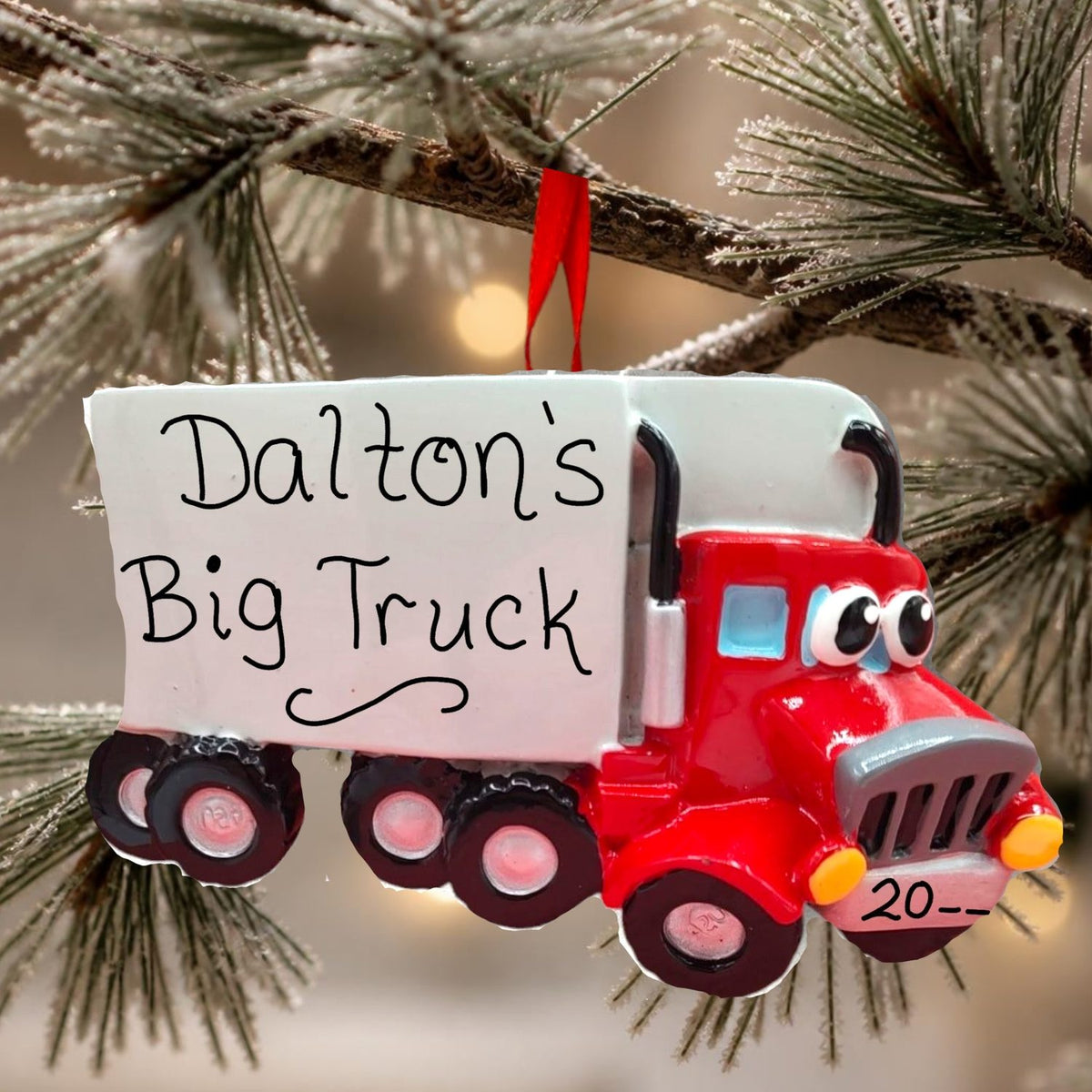 Whimsical 18-Wheeler Semi Truck Ornament