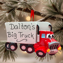 Whimsical 18-Wheeler Semi Truck Ornament