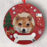 DOGS - SHIBA INU - Red Wreath