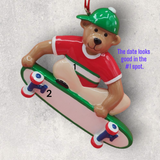 SKATEBOARDING BEAR Ornament