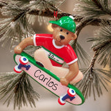 Skateboarding Bear Ornament