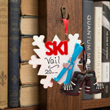 Skiing Ornament - Boots & Skis on a Snowflake