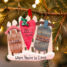 Old Fashioned Sleds Ornament (2 Names)