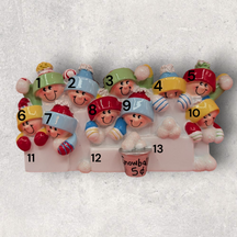 Snowball Fight Ornament (10 Names)