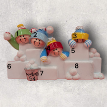 Snowball Fight Ornament (4 Names)