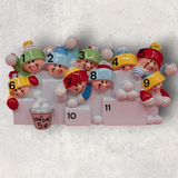 9 SNOWBALL FIGHT FAMILY / GROUP Ornament