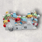 8 SNOWBALL FIGHT FAMILY / GROUP Ornament