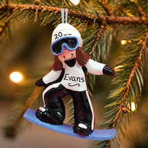 Snowboarding Ornament - Female