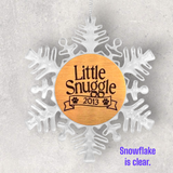 2-Sided Engraved IN REMEMBRANCE Snowflake Ornament - For PETS - "Your Paw Prints are Forever in Our Hearts"