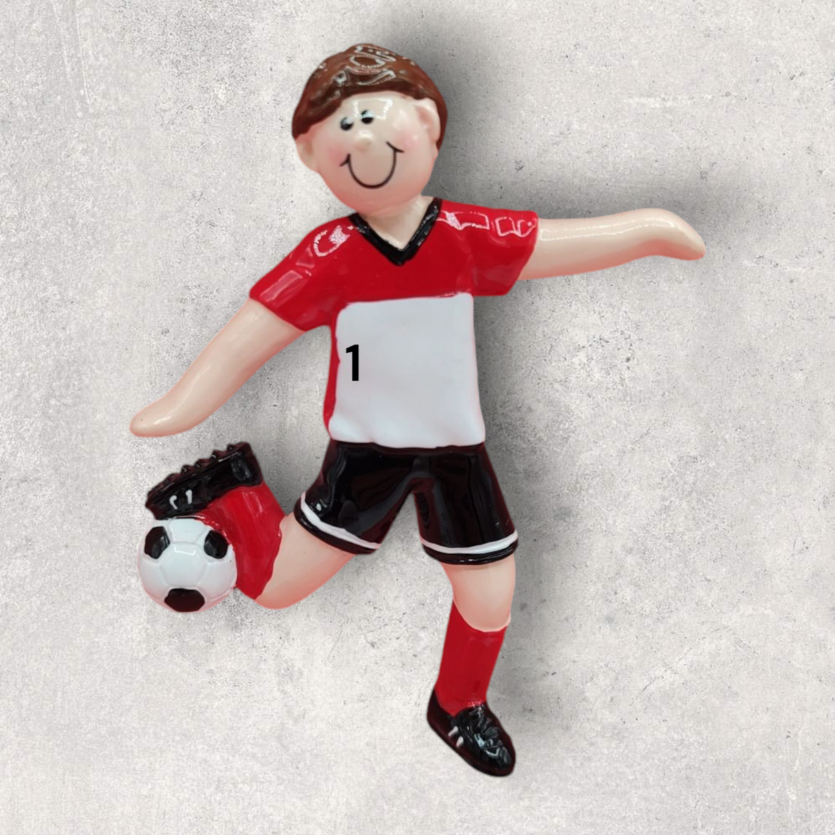 SOCCER PLAYER Ornament - MALE BRUNETTE